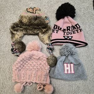 American Rag Pink and Gray Kids Hat Collection